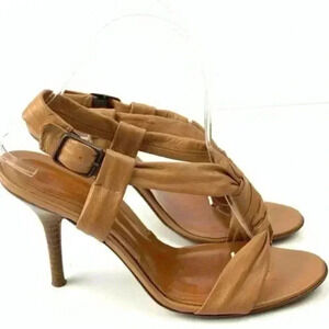 Via Spiga heels size 7.5 tan Italian leather